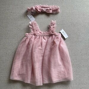 Old Navy Pink Party Dress with Ruffle Details